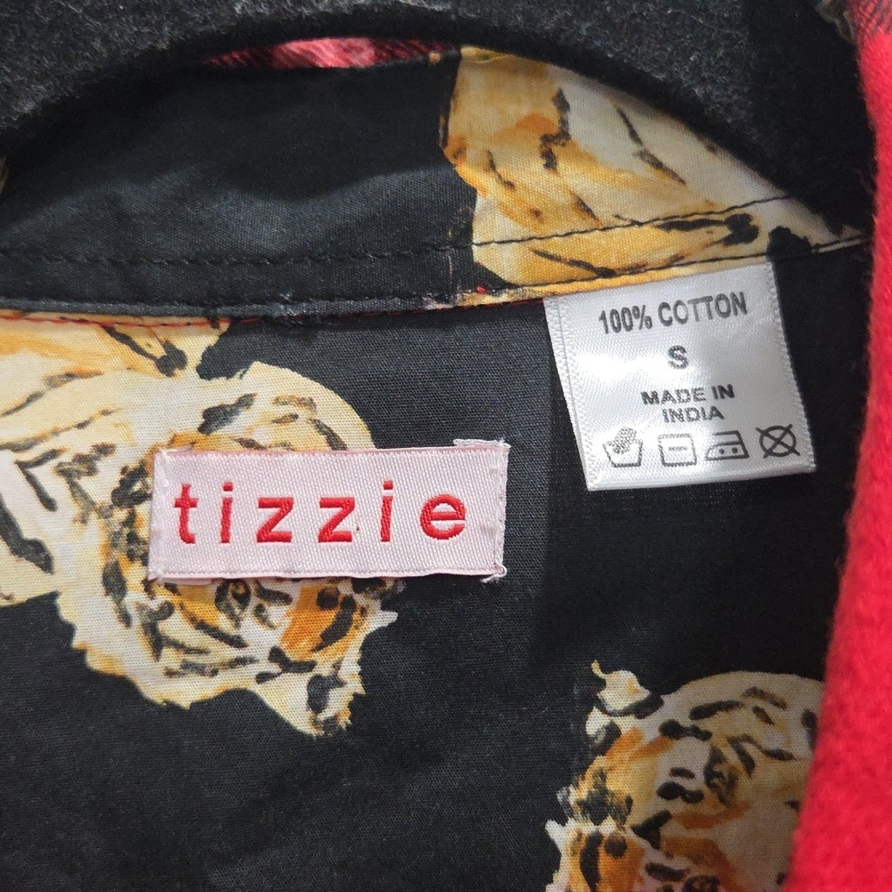 Dizzy-Lizzie Cape Cope Flannel Plaid Fringe Bottom Tunic,NWOT, Small - Picture 7 of 9